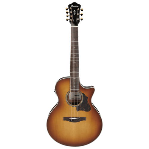 Used Ibanez AE3007FMH 7-String Acoustic-Electric - Tobacco Edge Burst High Gloss