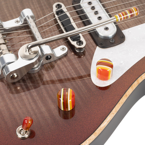 Powers Electric A-Type Select Maple PF42 CamTail B398 - Chroma Silver Cranberry