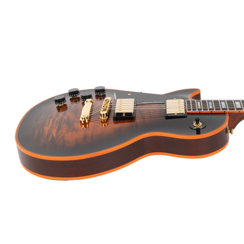 Gibson Custom Les Paul Custom Figured Left Handed - Orange Widow Burst Gloss