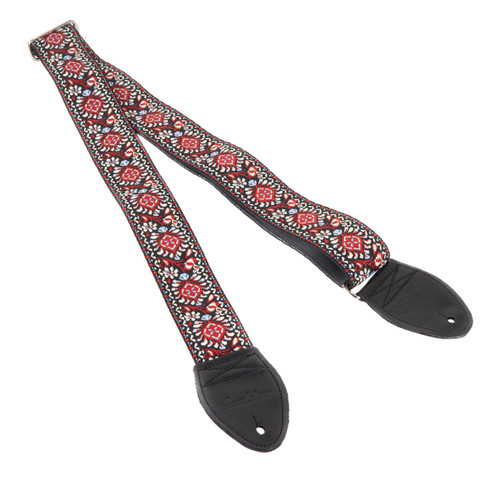 Souldier "Hendrix" Black & Red Pattern 2" Guitar Strap with Black Ends