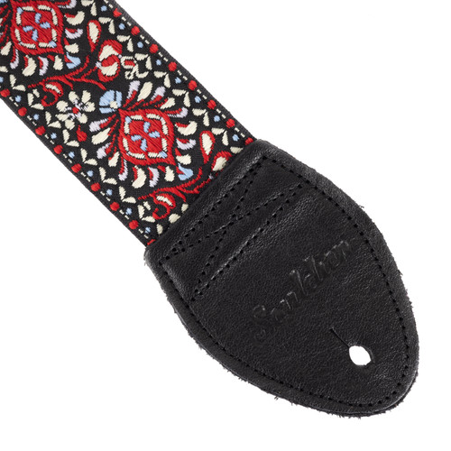 Souldier "Hendrix" Black & Red Pattern 2" Guitar Strap with Black Ends