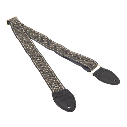 Souldier "Kells" Black & Brown Pattern 2" Guitar Strap with Black Ends