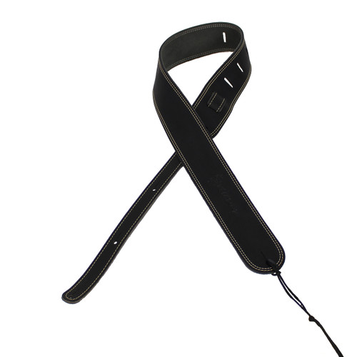 Martin "Ball Glove" Leather Guitar Strap - Black Suede