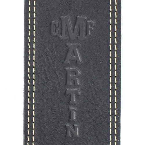 Martin "Ball Glove" Leather Guitar Strap - Black Suede