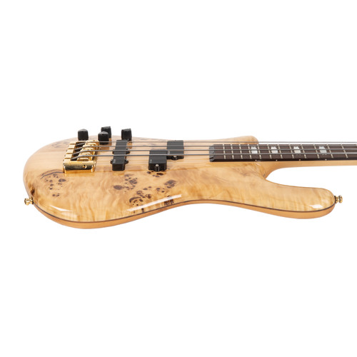 Used Spector Left Handed Euro4 LX Poplar Burl Natural