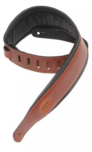 Levy's MSS1-WAL Veg-Tan Leather Guitar Strap - Walnut