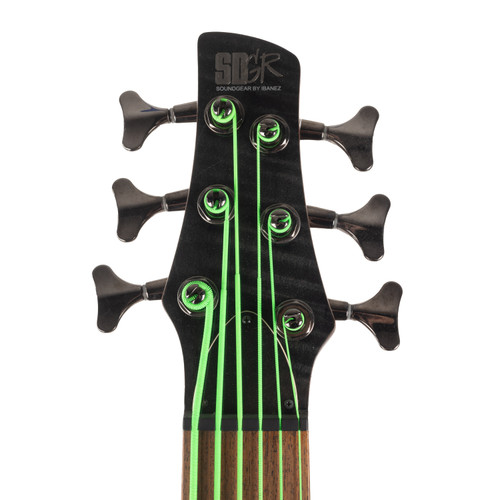 Used Ibanez SR706 6 String Bass Trans Black 2008
