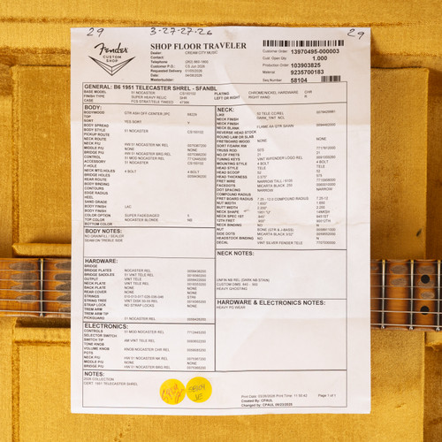 Fender Custom Shop 1951 Telecaster Super Heavy Relic - Super Faded Nocaster Blonde