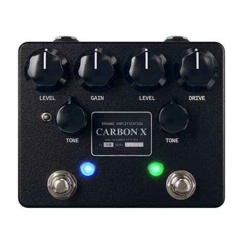 Browne Amplification Carbon X Dual Overdrive Pedal - Black