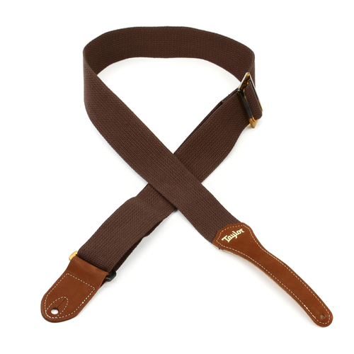 Taylor GS Mini Strap 2" Cotton Amber Buckle - Chocolate Brown