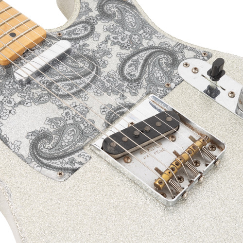 Used Fender Brad Paisley Road Worn Telecaster Silver Sparkle 2017