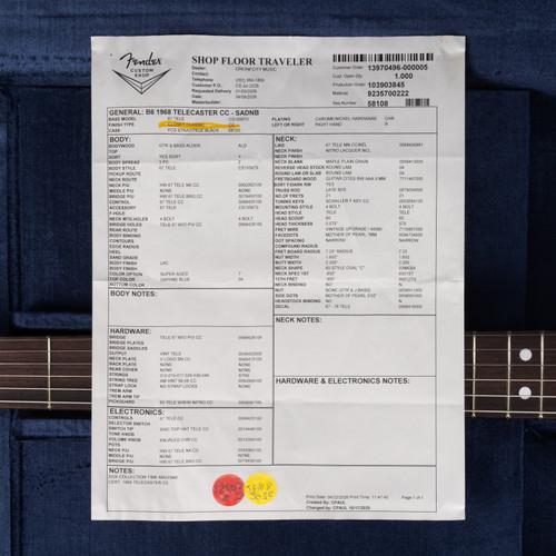 Fender Custom Shop 1968 Telecaster Closet Classic - Super Aged Daphne Blue