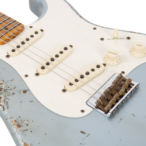 Fender Custom Shop 1956 Hardtail Stratocaster Heavy Relic - Faded Blue Ice Metallic