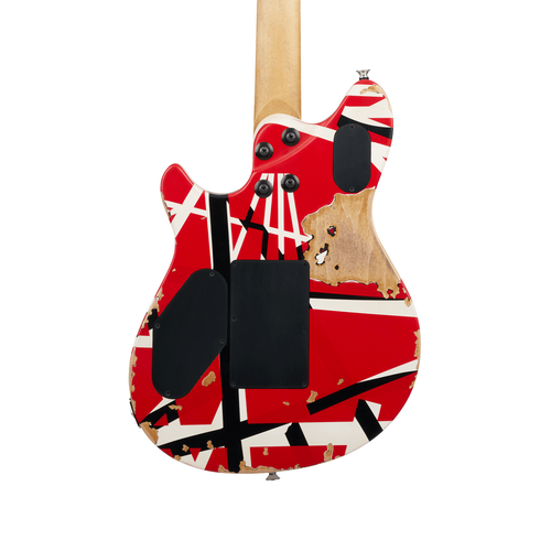 EVH Wolfgang Special Striped Series Limited Edition - Red Black and White Aged