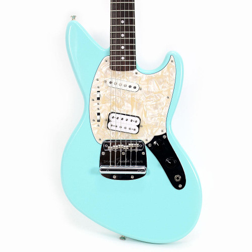 1996 Fender Jag-Stang Electric Guitar Sonic Blue Finish | Cream