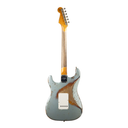 Used Fender Custom Shop 1965 Stratocaster Relic - Firemist Silver on 3-Color Sunburst
