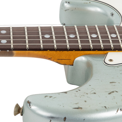 Used Fender Custom Shop 1965 Stratocaster Relic - Firemist Silver on 3-Color Sunburst