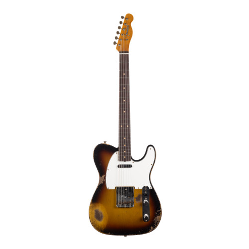 Used Fender Custom Shop 1961 Telecaster Heavy Relic - Faded Bleached 3-Color Sunburst