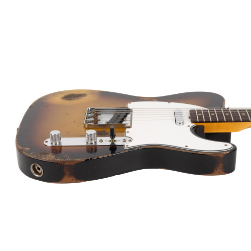 Used Fender Custom Shop 1961 Telecaster Heavy Relic - Faded Bleached 3-Color Sunburst