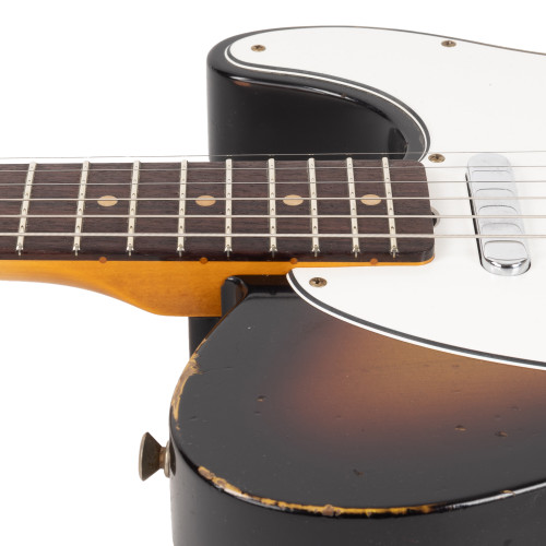 Used Fender Custom Shop 1961 Telecaster Heavy Relic - Faded Bleached 3-Color Sunburst