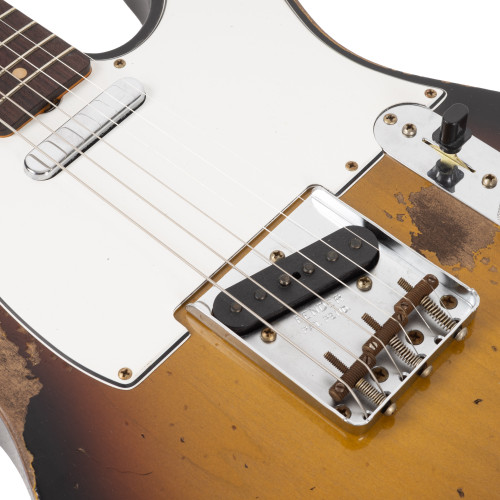 Used Fender Custom Shop 1961 Telecaster Heavy Relic - Faded Bleached 3-Color Sunburst