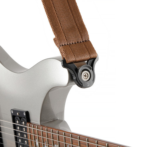 D'Addario Auto Lock Guitar Strap - Umber Brown