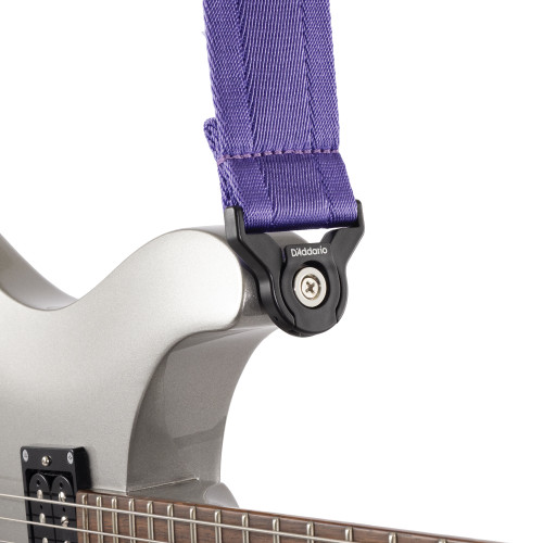 D'Addario Auto Lock Guitar Strap - Deep Violet