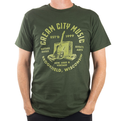 Cream City Music Logo T-Shirt in Olive Large