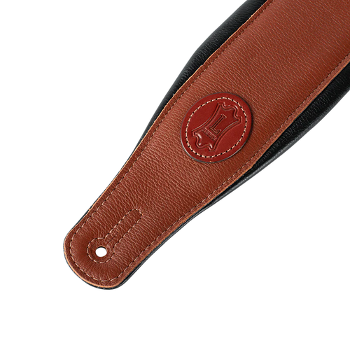 Levy's Garment Leather Guitar Strap 3" Signature Series Padded Tan