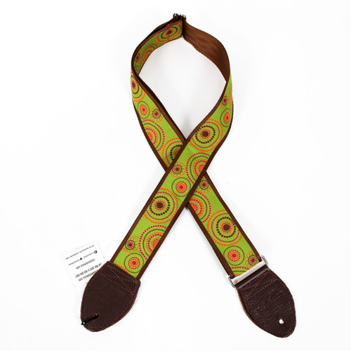 Souldier "Crop Circles" Orange & Green Pattern 2" Guitar Strap