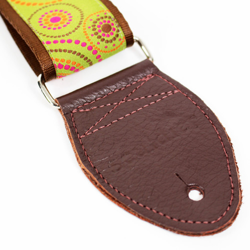Souldier "Crop Circles" Orange & Green Pattern 2" Guitar Strap