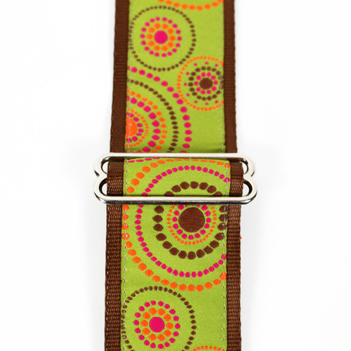 Souldier "Crop Circles" Orange & Green Pattern 2" Guitar Strap