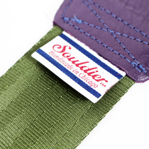 Souldier "Moche" Green & Purple Pattern 2" Guitar Strap