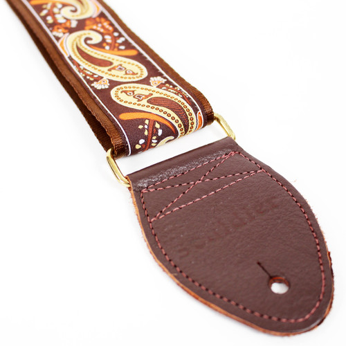 Souldier "Paisley" Gold & Brown Vintage Style Pattern 2" Guitar Strap