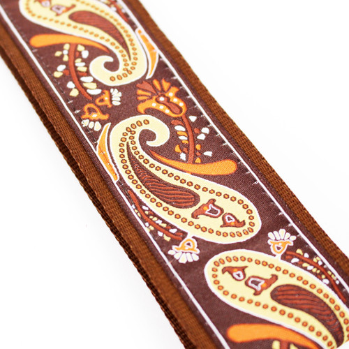 Souldier "Paisley" Gold & Brown Vintage Style Pattern 2" Guitar Strap