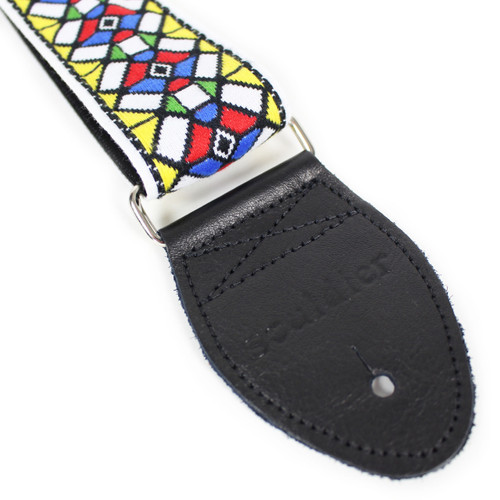 Souldier "Stained Glass" Pattern 2" Guitar Strap with Black Ends