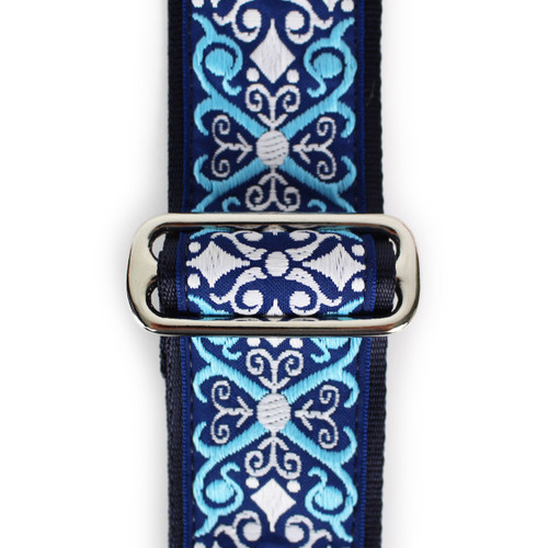 Souldier "Constantine" 2" Guitar Strap in Blue & Turquiose with Navy Ends