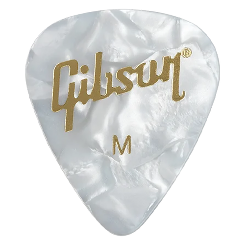 Gibson Pearloid White Picks 12 Pack - Medium