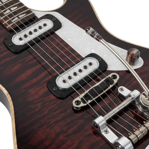 Used Powers Electric A-Type Select Quilted Maple PF42 CamTail - Cabernet Red