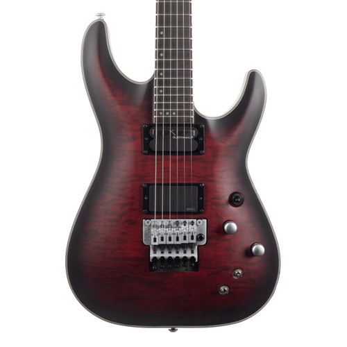 Used Schecter C-1 Platinum FR-Sustaniac Satin Crimson Red Burst 2024