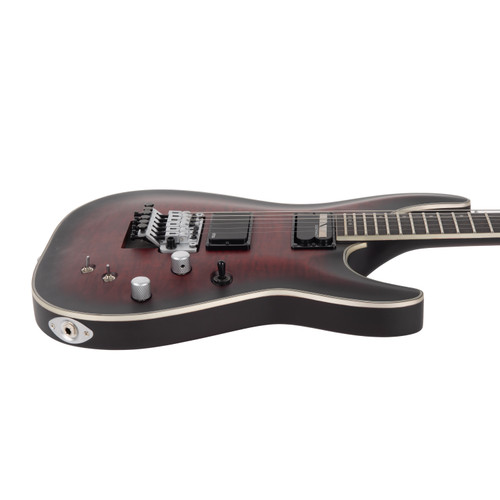 Used Schecter C-1 Platinum FR-Sustaniac Satin Crimson Red Burst 2024