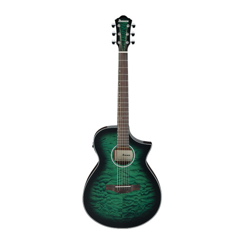 Used Ibanez AEWC16Q Acoustic Electric - Trans Emerald Burst