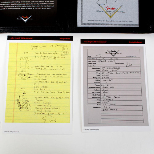 2006 Fender Custom Shop Master Built John English ���59 Stratocaster Electric Guitar in Sonic Blue Finish