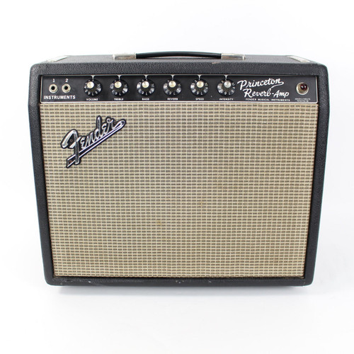 Vintage 1966 Blackface Fender Princeton Reverb 12W 1x10 Tube Combo Amp