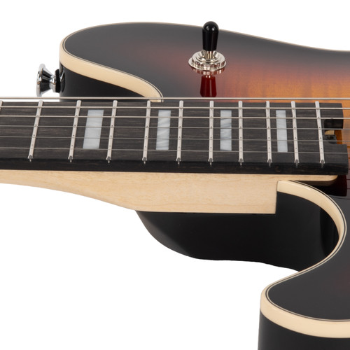 EVH Wolfgang USA 5A Flame Maple Top Left-Handed Ebony - 3-Color Sunburst