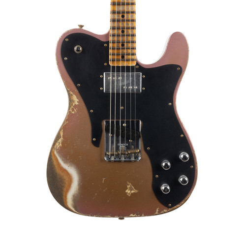 Used Fender Custom Shop Telecaster Custom Super Heavy Relic - Aged Firemist Gold with Aged Burgundy Mist Burst