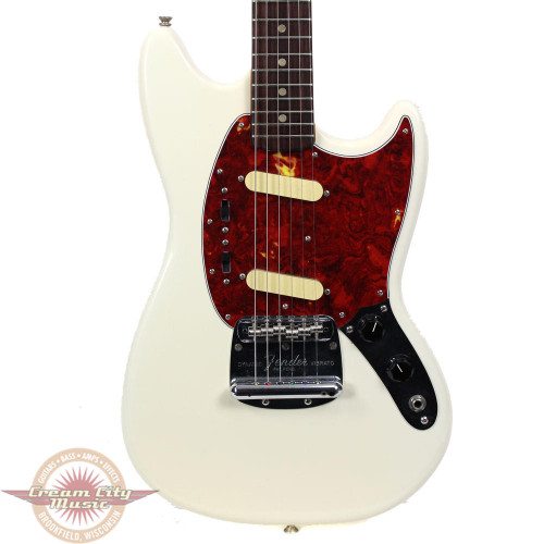 Vintage 1965 Fender Mustang Electric Guitar in White Finish