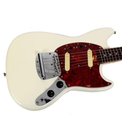 Vintage 1965 Fender Mustang Electric Guitar in White Finish