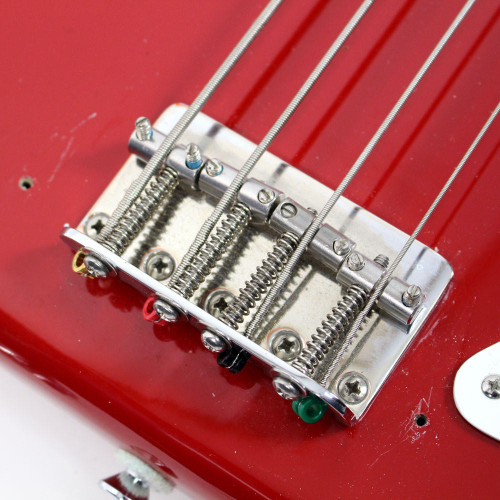 Vintage 1982 Fender Bullet Bass Deluxe Guitar Red Finish