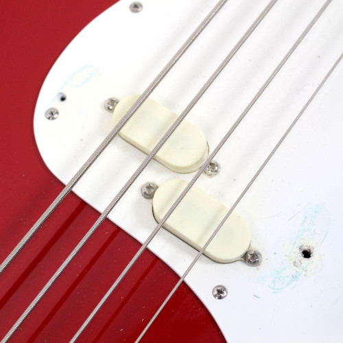 Vintage 1982 Fender Bullet Bass Deluxe Guitar Red Finish